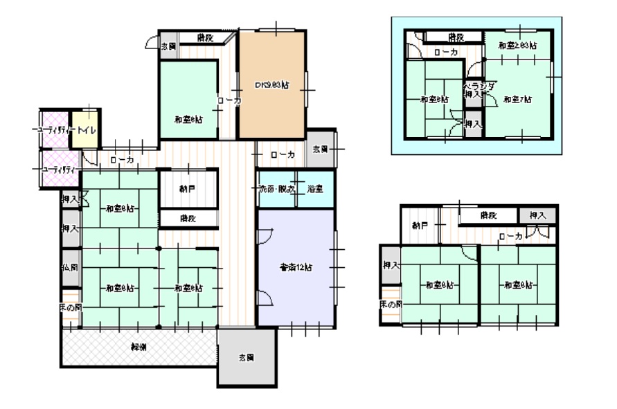 土地150坪　建物80坪　築年数古いですが、全面的にメンテナンスされた中古住宅です。800万円
